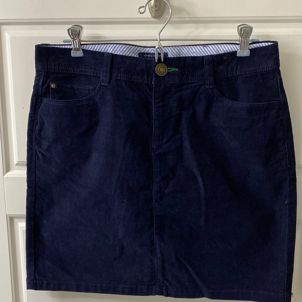 Tommy Hilfiger corduroy mini skirt rich navy blue size 6